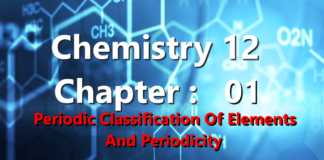 Periodic Classification Of Elements And Periodicity